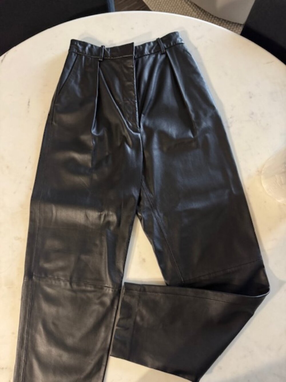 Altuzarra Black Leather Sidney Pants - NWT